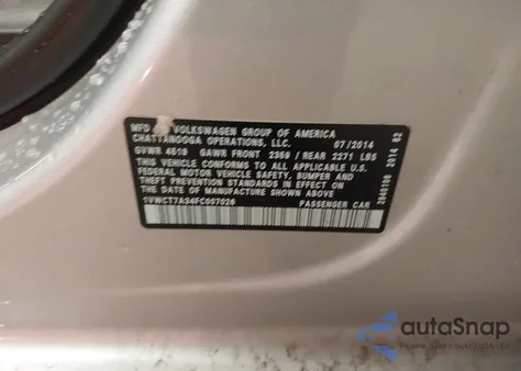 2015 Volkswagen Passat 1.8T Sel Premium from USA, damaged, VIN 1VWCT7A34FC007026